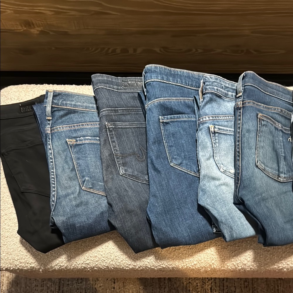 Women's Jeans Collection - Black, Blue, and Light Blue